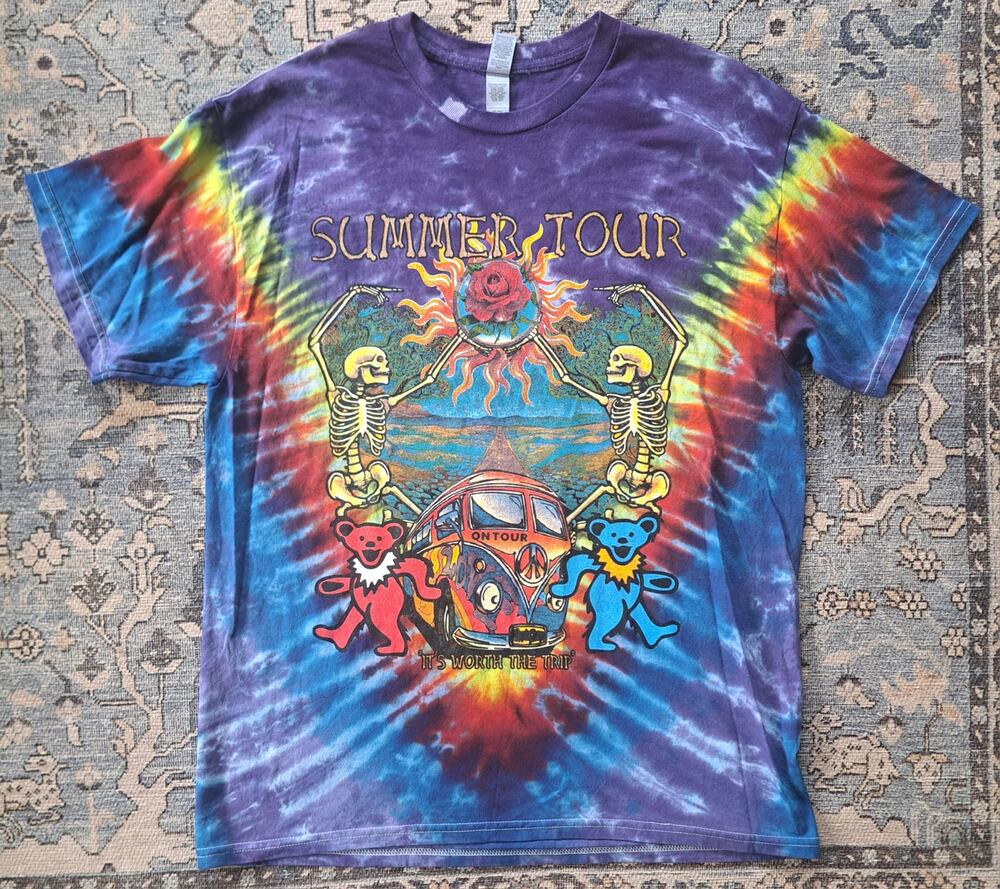 Rare 2023 Grateful Dead Fare Thee Well Summer Tour Tye-Dye Shirt Size L Large